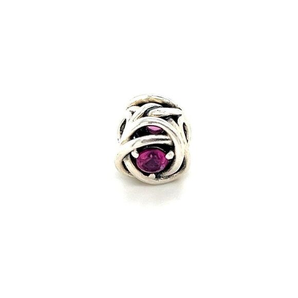 Pandora Pink Cz Weave Charm - Picture 1 of 5